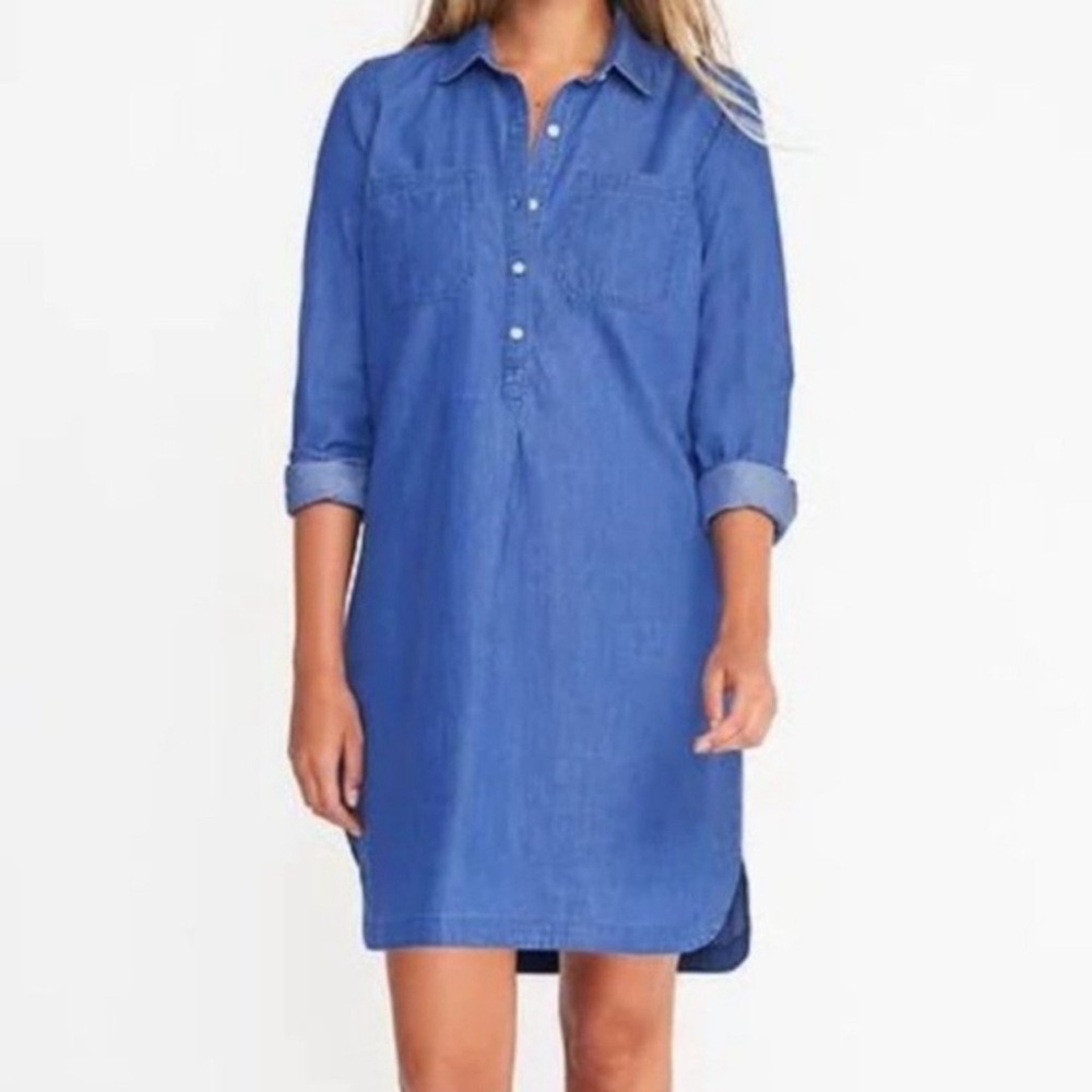 Old Navy Chambray Shirt Dress for Women Size M Petite